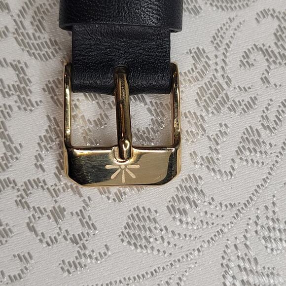 Isaac Mizrahi Live! watch women's‎ sparkly gold tone black faux leather working - Picture 7 of 10